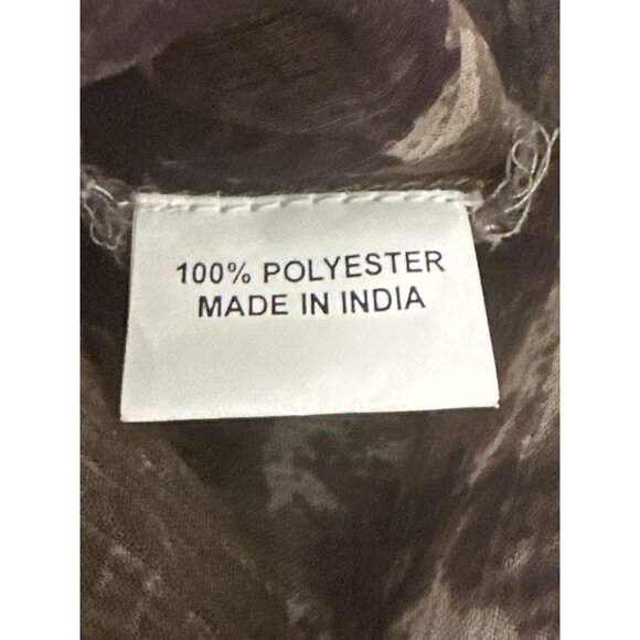 Sheer Gray Beaded Tunic Size M India Boho Rhinestone Resortwear Festival Top - Picture 8 of 15